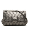 Bottega Veneta Metallic Nappa Intrecciato Flap Secondhand