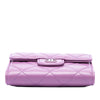 Chanel CC Quilted Lambskin Flap Card Holder on Chain Secondhand