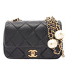 Chanel Mini Quilted Lambskin Pearl Strap Flap Secondhand