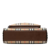 Burberry Haymarket Check Canvas and Leather Handbag Secondhand