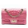 Secondhand Chanel Coco Croc Quilted Satin Reissue 2.55 Double Flap 224