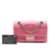 Secondhand Chanel Coco Croc Quilted Satin Reissue 2.55 Double Flap 224