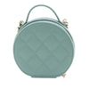 Chanel Quilted Caviar Handle With Care Round Vanity Case with Chain Secondhand