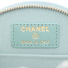 Chanel Quilted Caviar Handle With Care Round Vanity Case with Chain Secondhand
