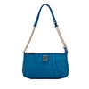 Fendi Pleated Nubuck FF Chain Pochette Secondhand