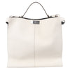 Fendi Peek-a-boo X-light Leather Handbag in White 7VA448 Secondhand