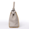 Fendi Peekaboo Regular Leather 2Way Handbag in Gray Secondhand