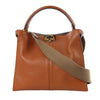 Fendi Peek-a-boo X-light Leather 2 Way Shoulder Bag in Brown Secondhand