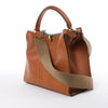 Fendi Peek-a-boo X-light Leather 2 Way Shoulder Bag in Brown Secondhand