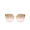 Fendi Oversized Cat-eye Sunglasses in Gold Metal FF0323/S Secondhand