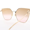 Fendi Oversized Cat-eye Sunglasses in Gold Metal FF0323/S Secondhand