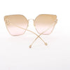 Fendi Oversized Cat-eye Sunglasses in Gold Metal FF0323/S Secondhand