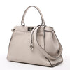 Fendi Peekaboo Regular Leather 2Way Handbag in Light Greige 8BN290 Secondhand