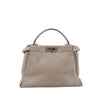 Fendi Peekaboo Regular Selleria Leather Handbag in Greige 8BN290 Secondhand