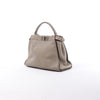 Fendi Peekaboo Regular Selleria Leather Handbag in Greige 8BN290 Secondhand