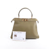 Fendi Peek-a-boo ICU Co., Ltd. Medium Leather Handbag in Green 8BN321 Secondhand