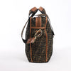 FENDI Zucca Canvas x Leather 2Way Handbag in Brown 7VA158 Secondhand