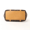 FENDI Zucca Canvas x Leather Handbag in Brown Secondhand