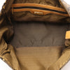FENDI Zucca Canvas x Leather Handbag in Brown Secondhand