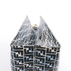 FENDI Zucca Coated Canvas x Leather Handbag in Blue x Black 8BH357 Secondhand