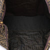 FENDI Zucca Canvas x Leather Travel Bag in Brown Secondhand