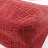 FENDI Zucchino Mamma Baguette Canvas & Leather Shoulder bag in Red 8BR001 Secondhand