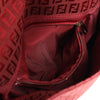 FENDI Zucchino Mamma Baguette Canvas & Leather Shoulder bag in Red 8BR001 Secondhand