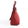 FENDI Zucchino Mamma Baguette Canvas & Leather Shoulder bag in Red 8BR001 Secondhand