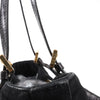FENDI Suede x Leather Shoulder bag in Black Secondhand