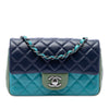 Chanel Mini Rectangular Classic Tricolor Lambskin Single Flap Secondhand