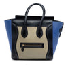 Celine Mini Tricolor Leather Luggage Tote Secondhand