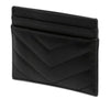 Saint Laurent Chevron Grain de Poudre Cassandre Card Holder Secondhand