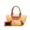 Balenciaga Raffia Motocross Classic Panier Basket Tote Secondhand