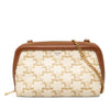 Celine Triomphe Coated Canvas Clutch On Chain Secondhand