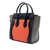 Celine Micro Tricolor Leather Luggage Tote Secondhand