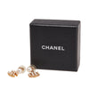 Chanel CC Gold Plated Faux Pearl Drop Push Back Earrings Secondhand