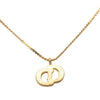 Secondhand Dior Gold Plated Rhinestone CD Logo Pendant Necklace