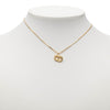 Secondhand Dior Gold Plated Rhinestone CD Logo Pendant Necklace