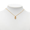 Dior Gold Plated CD Logo Oval Pendant Necklace Secondhand