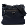Prada Saffiano Trimmed Tessuto Zip Top Crossbody Secondhand