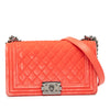 Chanel Old Medium Quilted Velvet Boy Flap Secondhand