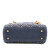 Secondhand Dior Mini Denim Cannage Studded Supple Lady Dior