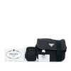 Secondhand Prada Saffiano Trimmed Double Buckle Messenger Bag