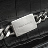 Saint Laurent Small Croc Embossed Leather Monogram Kate Tassel Crossbody Secondhand