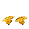 Chanel CC Gold Plated Oval Clip On Earrings Secondhand
