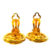 Chanel CC Gold Plated Oval Clip On Earrings Secondhand