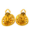 Chanel CC Gold Plated Oval Clip On Earrings Secondhand