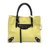 Balenciaga Mini Bicolor Leather Papier A4 Zip Around Tote Secondhand