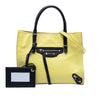 Balenciaga Mini Bicolor Leather Papier A4 Zip Around Tote Secondhand