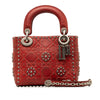 Secondhand Dior Mini Embossed Calfskin Cannage Studded Lady Dior